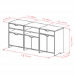 Winsome Nova 3-Piece Contemporary Wood Storage Cabinet Set in White