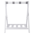 Winsome Raya Transitional Solid Wood Luggage Rack with Shelf in White Finish