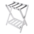 Winsome Raya Transitional Solid Wood Luggage Rack with Shelf in White Finish