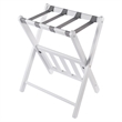 Winsome Raya Transitional Solid Wood Luggage Rack with Shelf in White Finish