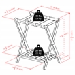 Winsome Raya Transitional Solid Wood Luggage Rack with Shelf in White Finish