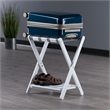 Winsome Raya Transitional Solid Wood Luggage Rack with Shelf in White Finish