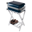 Winsome Raya Transitional Solid Wood Luggage Rack with Shelf in White Finish