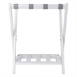 Winsome Raya Transitional Solid Wood Luggage Rack with Shelf in White Finish