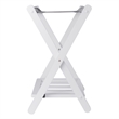 Winsome Raya Transitional Solid Wood Luggage Rack with Shelf in White Finish