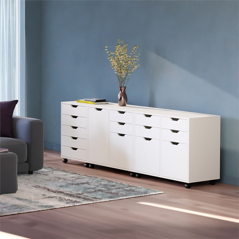 Winsome Halifax 3-Pc Cabinet Set with File Drawer in White Finish