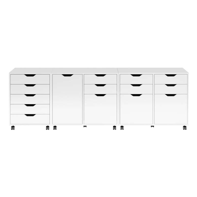 Winsome Halifax 3-Pc Cabinet Set with File Drawer in White Finish
