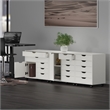 Winsome Halifax 3 PC Transitional Engineered Wood Storage Cabinet Set in White