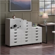Winsome Halifax 3-Piece Multi-Drawer Engineered Wood Storage Cabinet Set - White