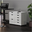 Winsome Halifax 6-Drawer Engineered Wood Mobile Storage Cabinet in Crisp White
