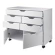 Winsome Halifax 5-Drawer Engineered Wood Mobile Storage Cabinet in Crisp White