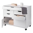 Winsome Halifax 5-Drawer Engineered Wood Mobile Storage Cabinet in Crisp White