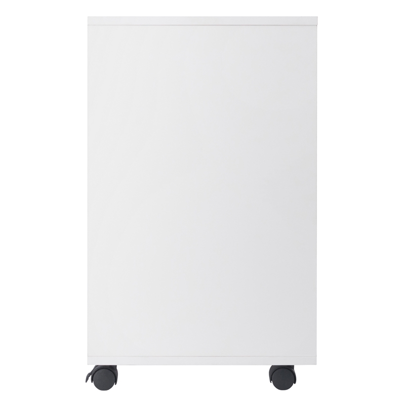 Winsome Halifax 4-Drawer Engineered Wood Mobile Storage Cabinet in Crisp White