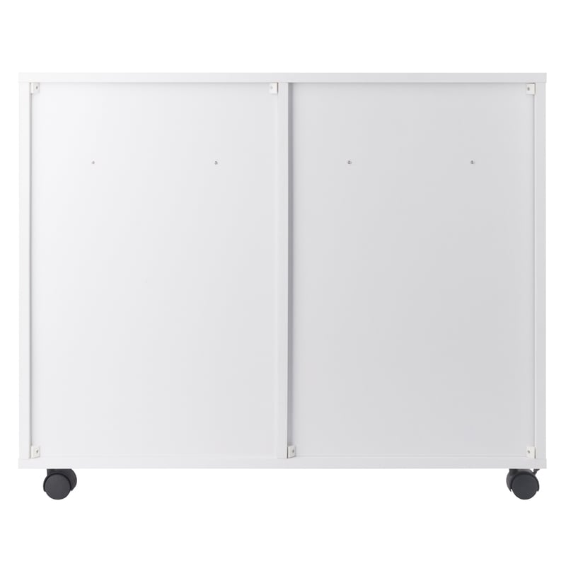 Winsome Halifax 4-Drawer Engineered Wood Mobile Storage Cabinet in Crisp White