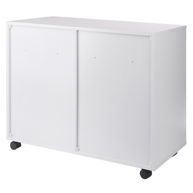 Winsome Halifax 4-Drawer Engineered Wood Mobile Storage Cabinet in Crisp White