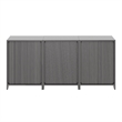 Winsome Nova 3-PC Transitional Engineered Wood Storage Cabinet Set in Charcoal