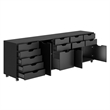 Winsome Halifax 3-Piece Engineered Wood Cabinet Set with File Drawer in Black