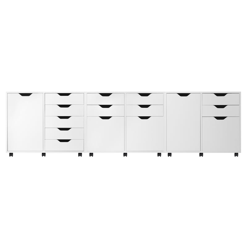 Winsome Halifax 3-Piece Engineered Wood Cabinet Set with File Drawer in White