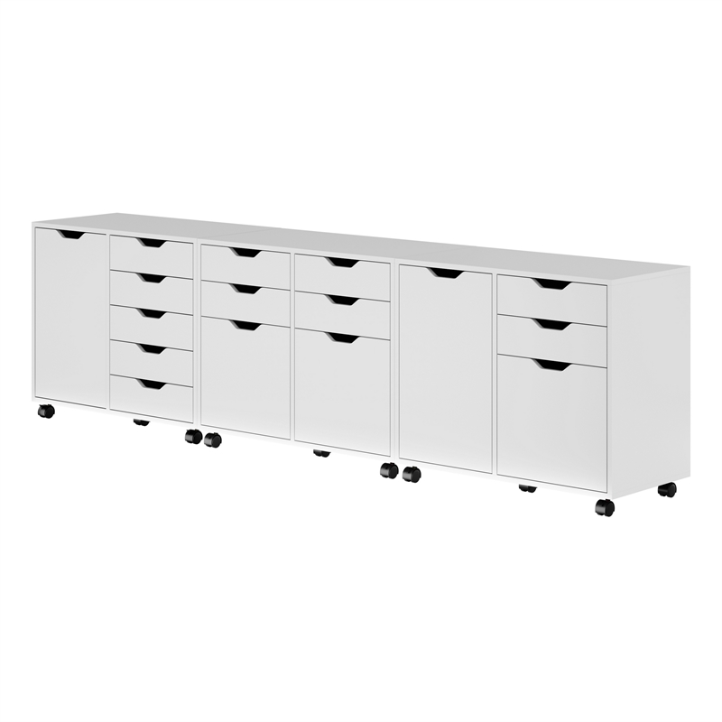 Winsome Halifax 3-Piece Engineered Wood Cabinet Set with File Drawer in White