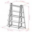 Winsome Adam 3-PC 5-Tier Transitional Solid Wood Shelving Set in Lustrous Black