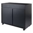 Winsome Halifax 5-Drawer Engineered Wood Mobile Storage Cabinet in Black