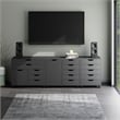 Winsome Halifax 3 PC Transitional Engineered Wood Storage Cabinet Set in Black