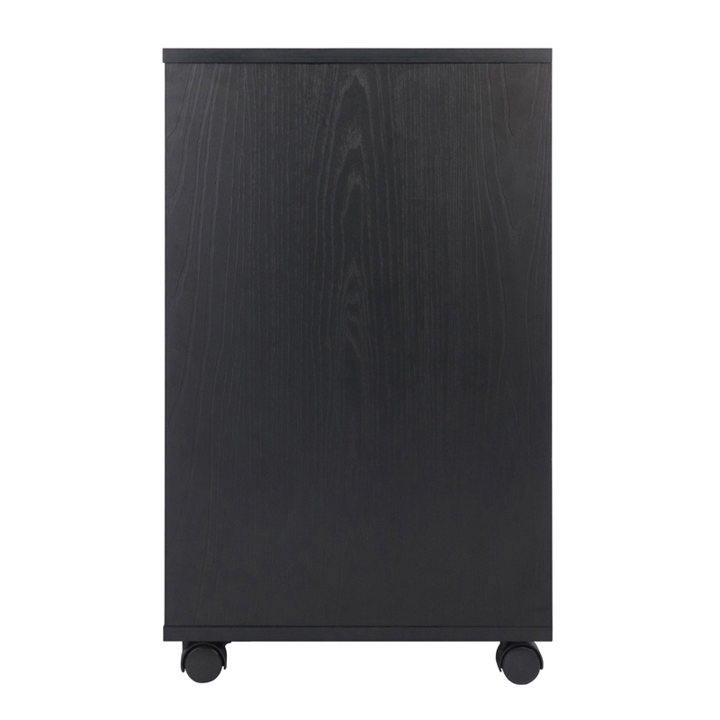 Winsome Halifax 3 PC Transitional Engineered Wood Storage Cabinet Set in Black