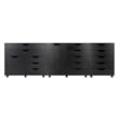 Winsome Halifax 3 PC Transitional Engineered Wood Storage Cabinet Set in Black