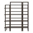 Winsome Aiden 3-Piece Transitional Solid Wood Baker's Rack Set in Vibrant Coffee