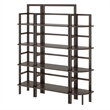Winsome Aiden 3-Piece Transitional Solid Wood Baker's Rack Set in Vibrant Coffee