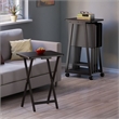 Winsome Adriel 5-Piece Transitional Solid Wood Snack Table Set in Coffee