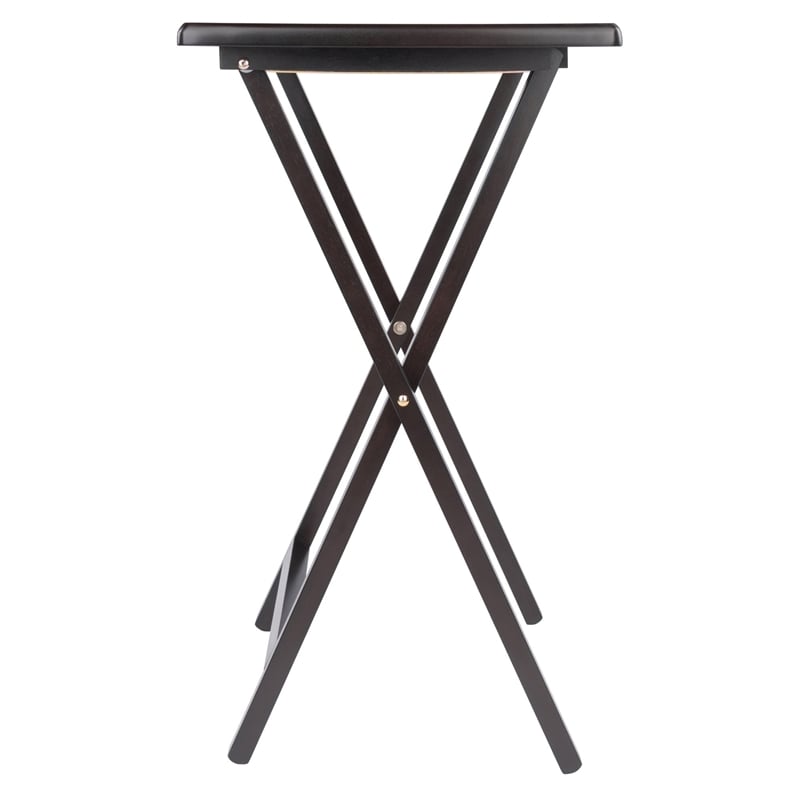 Winsome Adriel 5-Piece Transitional Solid Wood Snack Table Set in Coffee