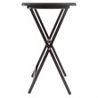 Winsome Adriel 5-Piece Transitional Solid Wood Snack Table Set in Coffee