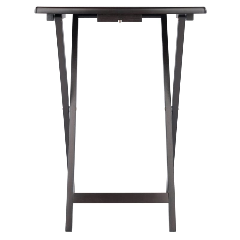 Winsome Adriel 5-Piece Transitional Solid Wood Snack Table Set in Coffee