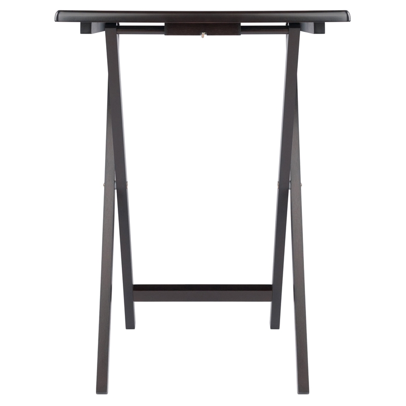 Winsome Adriel 5-Piece Transitional Solid Wood Snack Table Set in Coffee