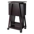 Winsome Adriel 5-Piece Transitional Solid Wood Snack Table Set in Coffee