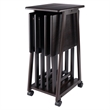 Winsome Adriel 5-Piece Transitional Solid Wood Snack Table Set in Coffee