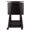 Winsome Adriel 5-Piece Transitional Solid Wood Snack Table Set in Coffee