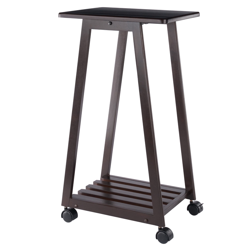 Winsome Adriel 5-Piece Transitional Solid Wood Snack Table Set in Coffee