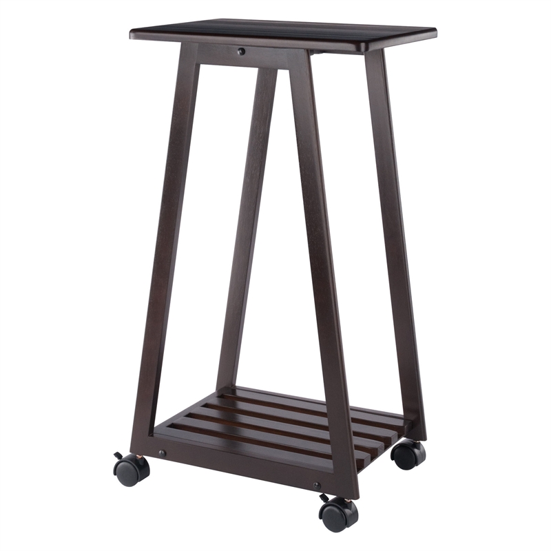 Winsome Adriel 5-Piece Transitional Solid Wood Snack Table Set in Coffee