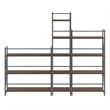 Winsome Isa 3-Piece Engineered Wood Shelving Set in Walnut and Graphite