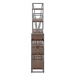 Winsome Isa 3-Piece Engineered Wood Shelving Set in Walnut and Graphite