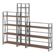 Winsome Isa 3-Piece Engineered Wood Shelving Set in Walnut and Graphite