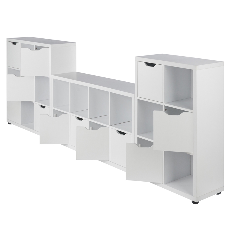 Winsome Julian 3pc Storage Cabinet Set in White Finish