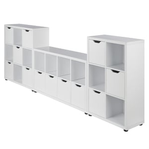 Winsome Julian 3pc Storage Cabinet Set in White Finish