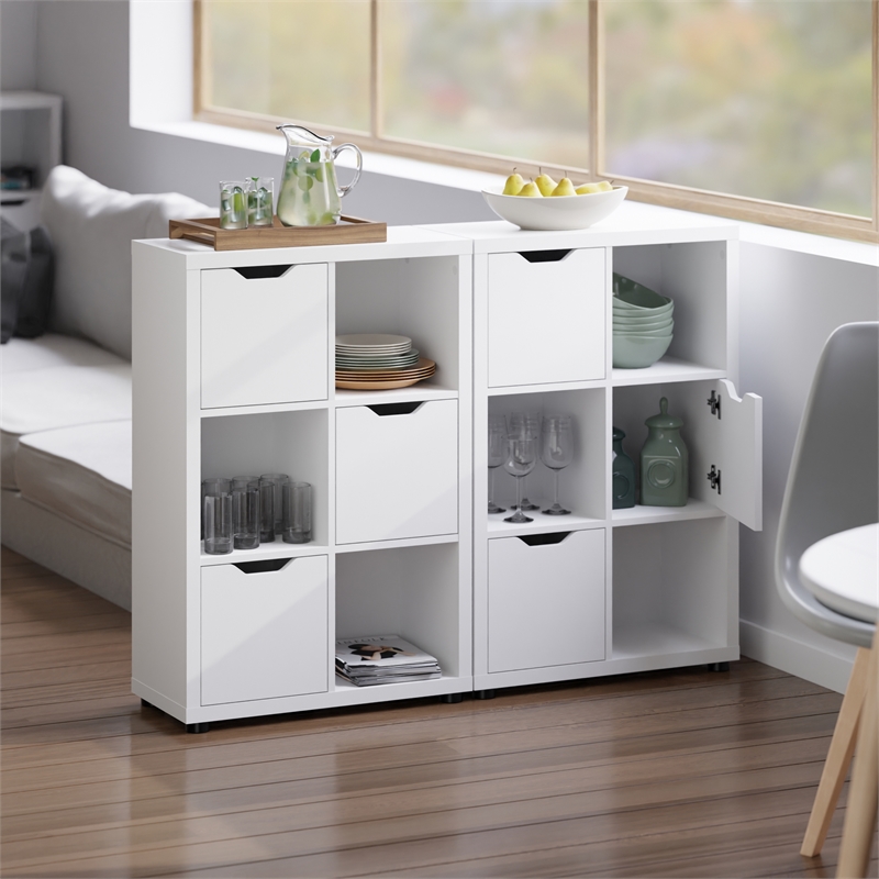 Winsome Julian 3x2 Storage Cabinet in White Finish