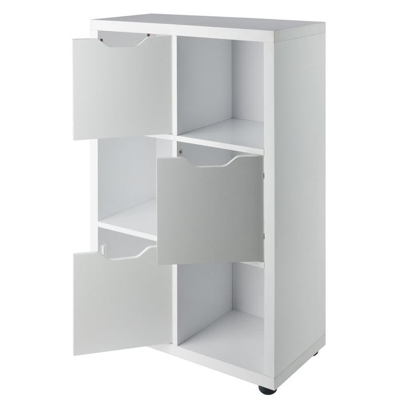 Winsome Julian 3x2 Storage Cabinet in White Finish