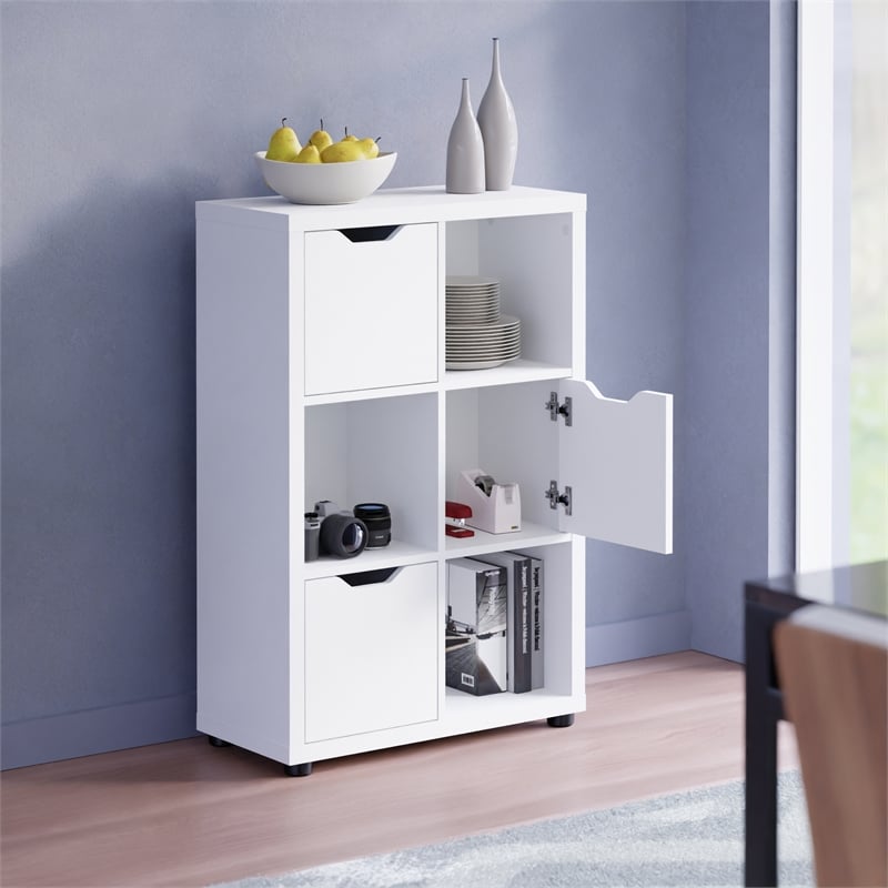 Winsome Julian 3x2 Storage Cabinet in White Finish