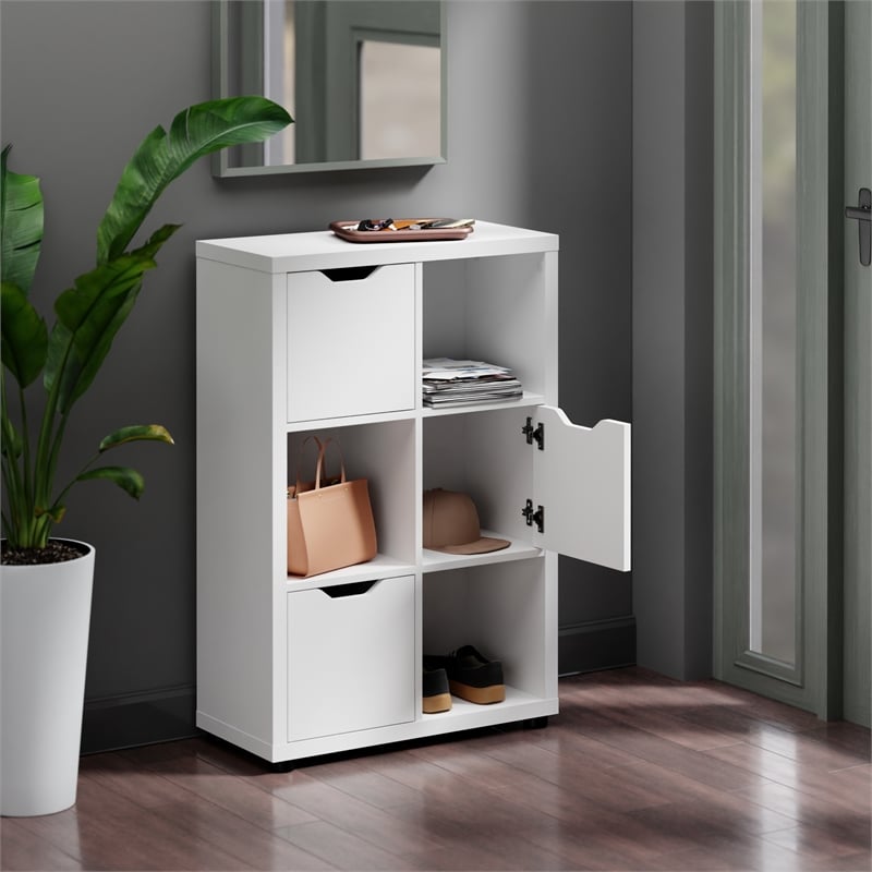 Winsome Julian 3x2 Storage Cabinet in White Finish