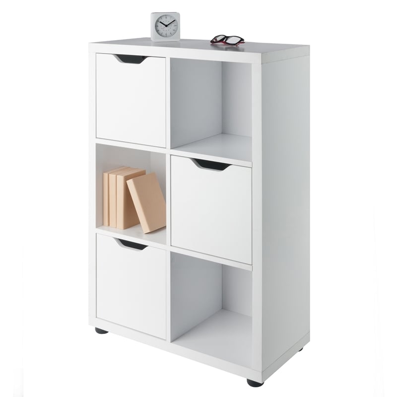 Winsome Julian 3x2 Storage Cabinet in White Finish